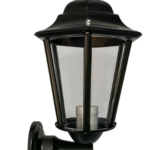 چراغ حیاط دیواری رومی فلزی مشکی